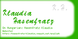 klaudia hasenfratz business card